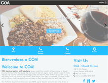 Tablet Screenshot of coaeatery.com
